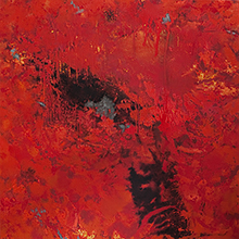 Rot III, 2010, Mischtechnik auf Leinwand, 170 x 170