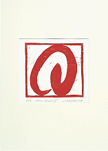 Altes Symbol III, 2004, Holzschnitt auf Büttenpapier, 29 x 30