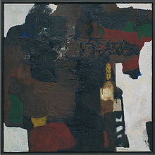 Brauner Körper, 2002, Mischtechnik auf Leinwand, 100 x 100