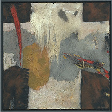 Kreuz, 2006, Mischtechnik auf Leinwand, 90 x 90