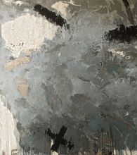 GRAU mit KREUZ, 2016, Mischtechnik auf Leinwand, 190 x 170 cm